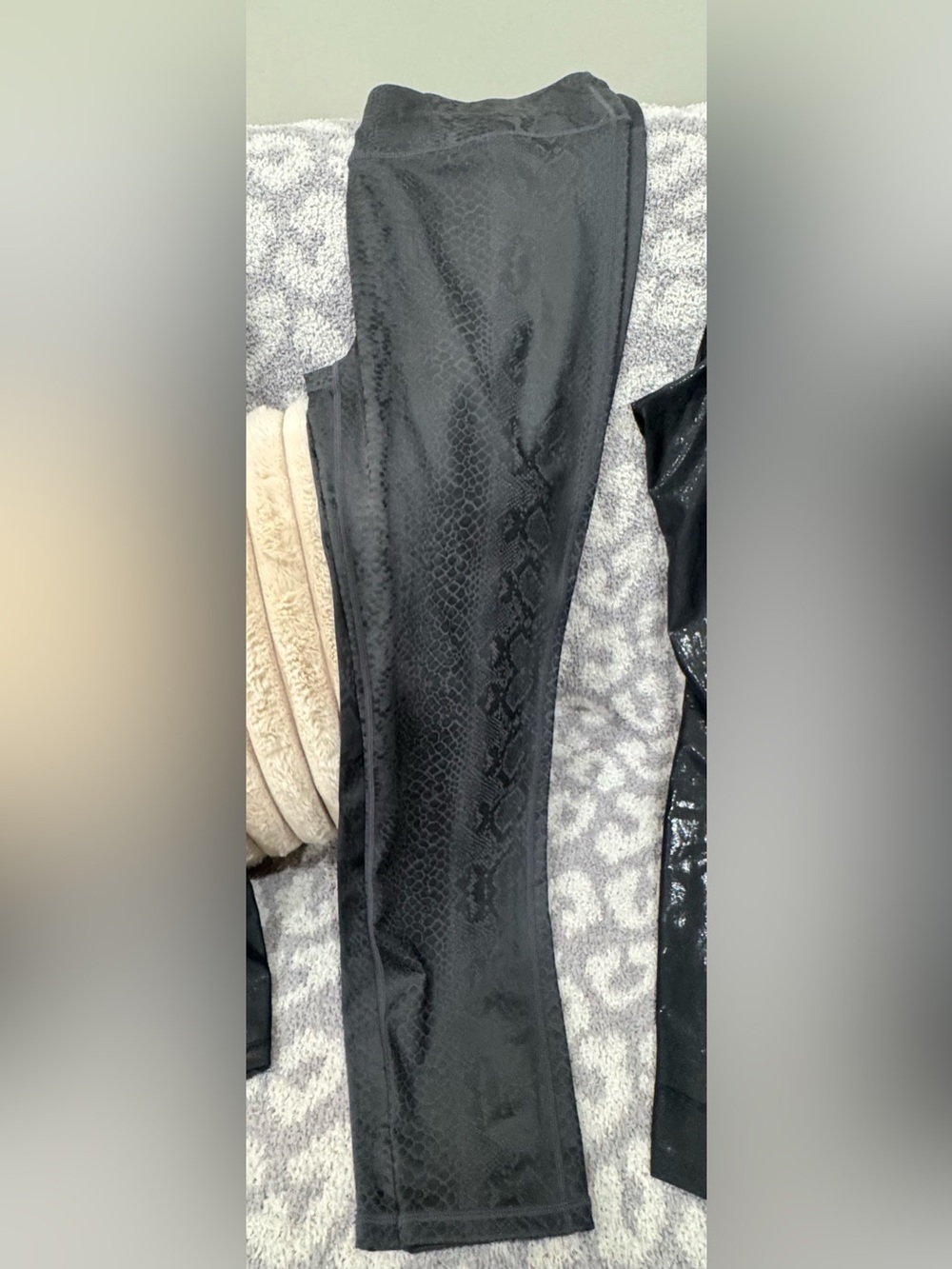 Black Snake-Print Leggings